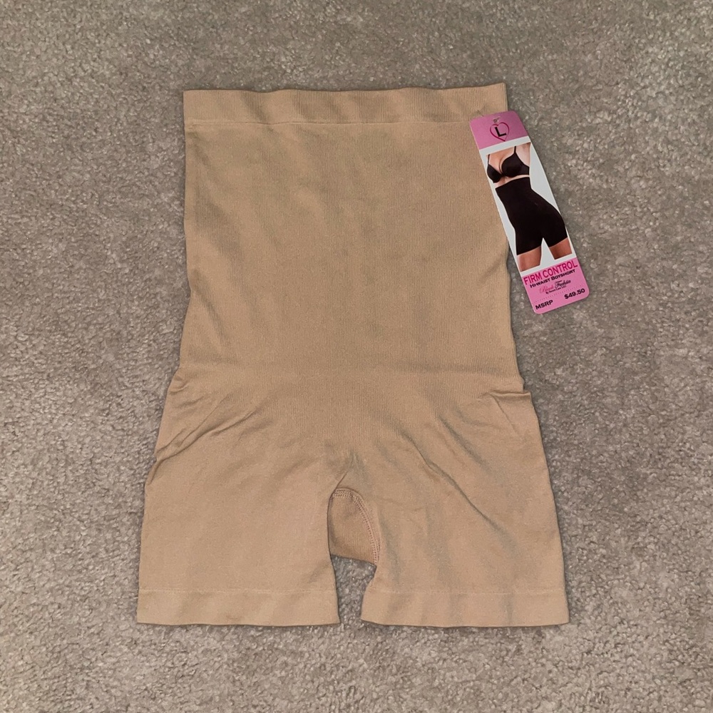 Women’s Seamless Shapewear Hi-Waist Boyshort Beige